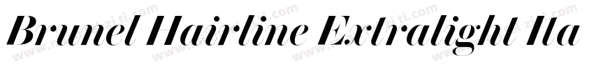 Brunel Hairline Extralight Italic字体转换